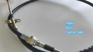 สายเคเบิลควบคุมแบบกด-ดึงสำหรับงานหนักพร้อมแผงกั้นแบบเกลียวและปลายก้าน