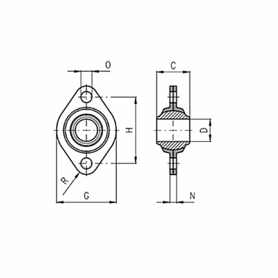 แฟลนจ์ Bulkhead Rotary Swivel Joint โครมสแตนเลส สายต่อสลับ
