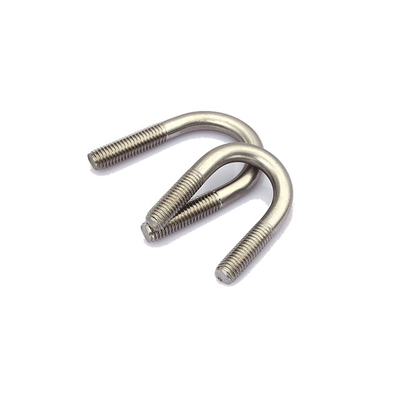 สายเคเบิลปลายธรรมดา ปรับขนาดท่อ ซิงก์ Plated Round Bend U-bolt กับ Hex แมลง