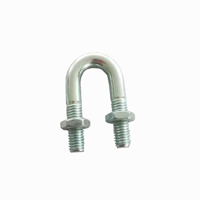สายเคเบิลปลายธรรมดา ปรับขนาดท่อ ซิงก์ Plated Round Bend U-bolt กับ Hex แมลง