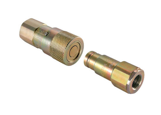 IATF16949 สแตนเลส Flat Face Coupler 0.25'' Flat Face Quick Disconnect เครื่องเชื่อมต่อแบบเรียบ