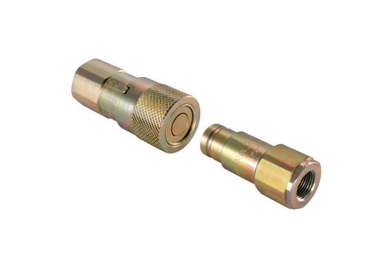 IATF16949 สแตนเลส Flat Face Coupler 0.25'' Flat Face Quick Disconnect เครื่องเชื่อมต่อแบบเรียบ