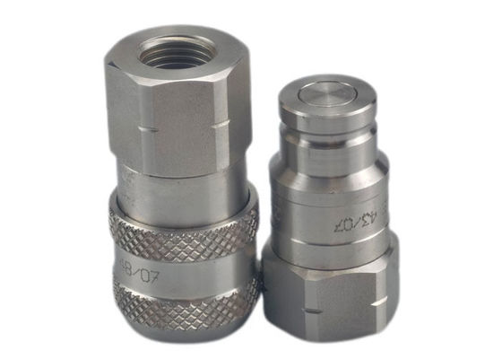 0.5'' ISO16028 NPT ไฮดรอลิก แฟลตเฟส คัพเลอร์รวดเร็ว