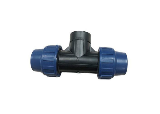 32 มิลลิเมตร หญิง Thread Tee Fast Joint HDPE การปรับปรุงการบดสําหรับการจัดส่งน้ํา