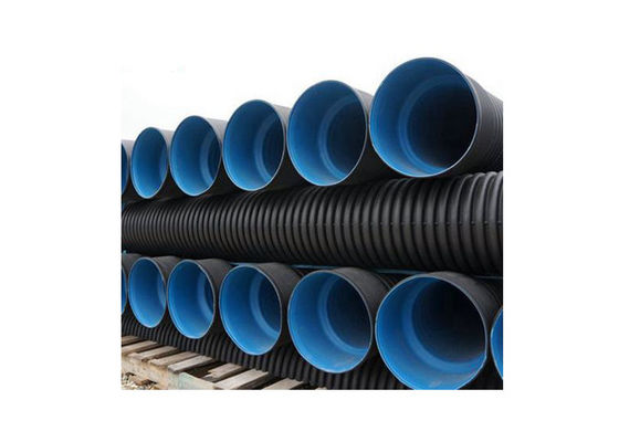 SN8 ท่อระบายน้ําที่ฝังไว้ ท่อระบายน้ําโพลีเอธิลีน HDPE หนังสอง