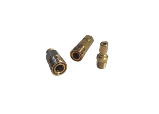 1/4 'ทองแดงการสับสนอากาศการปลดปล่อยเร็ว Pneumatic Quick Coupling