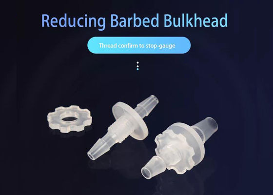 ปลาสติกที่เท่าเทียม แผ่นติดตั้ง Fittings สายตรงลด Barbed Union Bulkhead