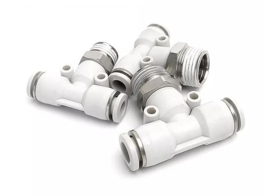 PB T รูปแบบ Pneumatic Quick Coupling Male Thread สายต่ออากาศ Tee