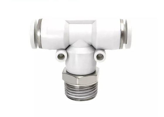 PB T รูปแบบ Pneumatic Quick Coupling Male Thread สายต่ออากาศ Tee