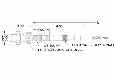 การประกอบเคเบิลควบคุมกันความกังวล Micro Adjust Series Control Head