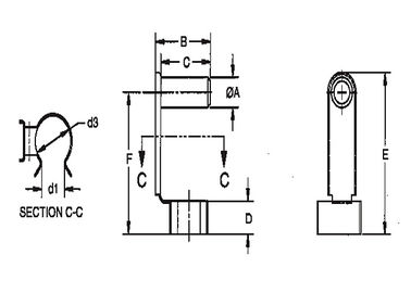 สแตนเลสอุตสาหกรรม Clevis Pin TXLSP ซีรี่ย์ Clevis Pin Spring Clip