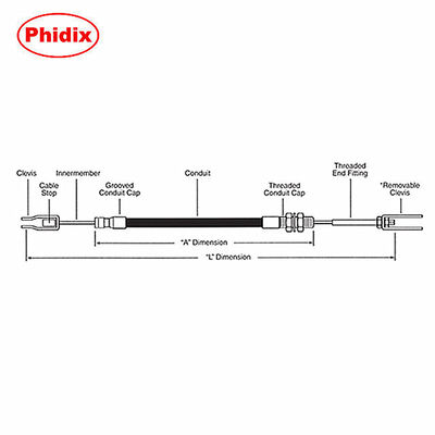 สายควบคุมเบรคดึงเฉพาะด้วย U Fork End Rod