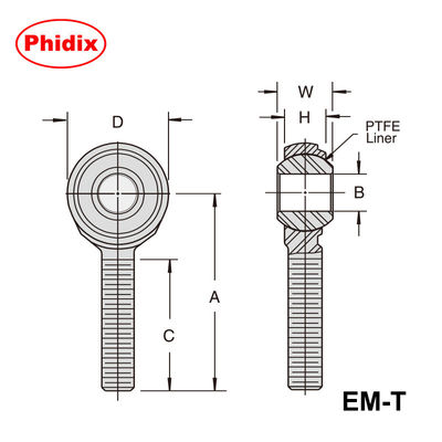 EM-T/EF-T ซีรีส์ 2 ชิ้น ปลายไม้ PTFE-Lined ✅ การออกแบบเลื่อนตัวเองด้วยการเคลือบไนเคิลแบบไม่มีไฟฟ้าเพื่อลดการสกัดและการบํารุงรักษาที่คุ้มค่า