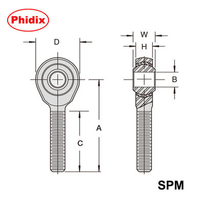 SPM/SPF ซีรี่ย์ สต็อปปลาย รางไนลอนลื่นด้วยตัวเอง พร้อมเคลือบด้วยซิงคและไดโครเมท