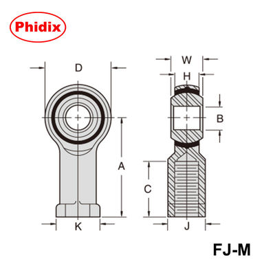 MMJ-M/FJ-M ซีรีส์เมทริก สกรูลูกกลิ้งเส้นการออกแบบที่ทนทานต่อการกัดกร่อน / การสวมใส่สําหรับหุ่นยนต์และเครื่องจักร