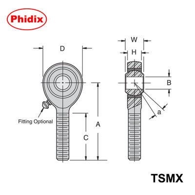 ปลายไม้ TSMX/TSFX ซีรีส์ที่ใช้งานหนัก: การออกแบบโลหะ 3 ชิ้นแม่นยําสําหรับการควบคุมการเคลื่อนไหวภาระสูง