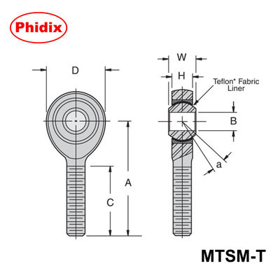 MTSM-T/MTSF-T ซีรีส์ ปลายไม้สแตน PTFE-lined: หมุนยางความละเอียดสูงและการบํารุงรักษาที่ต่ําสําหรับอัตโนมัติและเครื่องจักรหนัก