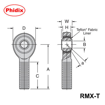 RMX/RMX-T ซีรี่ย์ หนักงาน PTFE-Lined สตาร์ดปลาย จริงๆ ความสามารถในการแบกหน่วยสูงสําหรับอุตสาหกรรมและการแข่งขัน