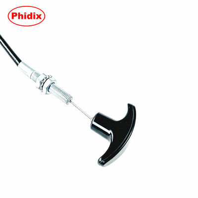 Mechanical Control Cable With Plastic T- Handle And Snap Hook For Industrial & Lawn Equipment