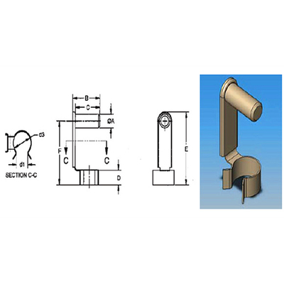 ซิงค์เคลือบสแตนเลสสแตนเลส Clevis Pin Safety Fasteners สําหรับหญ้า